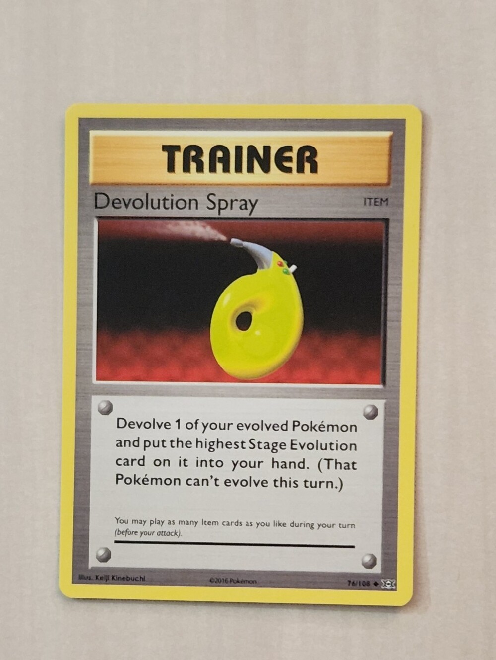 Pokemon Trainer Card DEVOLUTION SPRAY 78/108